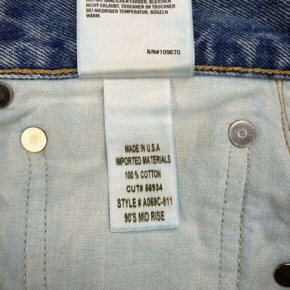 AGOLDE 90's Mid Rise Loose Fit Jeans Size 24 Fall Out - Picture 5 of 6